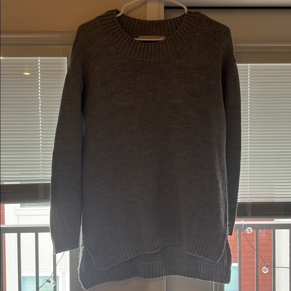 Grey Cotton Oversized Sweater